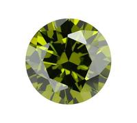 5A Cubic Zirconia Stone Multicolor Round Shape Brilliant Loose Stones Synthetic Gems Beads for Jewelry 0.8~12mm AAAAA-Peridot-9.0mm 10pcs