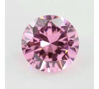 5A Cubic Zirconia Stone Multicolor Round Shape Brilliant Loose Stones Synthetic Gems Beads for Jewelry 0.8~12mm AAAAA-pink-10.0mm 10pcs