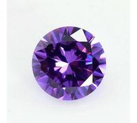 5A Cubic Zirconia Stone Multicolor Round Shape Brilliant Loose Stones Synthetic Gems Beads for Jewelry 0.8~12mm AAAAA-Amethyst-6.5mm 10pcs