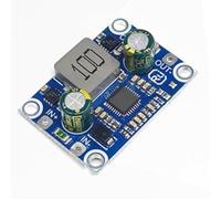 5A DC Automatic Step-Up/Step-Down Voltage Regulator Module, Input 4.2-28V to Stable 5V/9V/12V/24V Output, Compact Metal Boost Converter for DIY Electronics and Embedded Projects, Blue, 31x22mm
