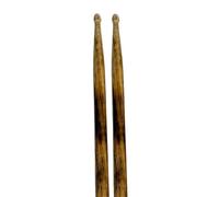 5A Drumsticks Fire-Tempered - Built for Intense, Extended Play - Reduced Vibration - Lacquered, Oval-Tipped Hickory - 1 Pair