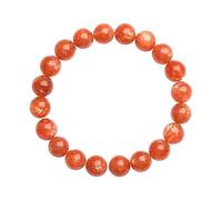 5A Grade Golden Sunstone Bead Bracelet - Natural Crystal Healing Bracelet for Positivity, Energy Balance, and Spiritual Growth(11~11.8mm)