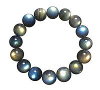 5A Labradorite Crystal Bracelet - Natural Stone Beads, Healing & Protective Energy for Spiritual Practices & Everyday Wear(12mm)
