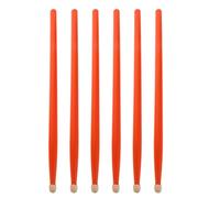 5a Maple Wooden Drumsticks 3 Pairs Orange Percussion Training