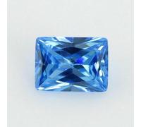 5A Multicolor Cubic Zirconia Stone Black Blue Rectangle Shape Cut Loose CZ Synthetic Gems Beads for Jewelry 3x5~10x14.0mm-Aqua Blue-13x18mm-10pcs