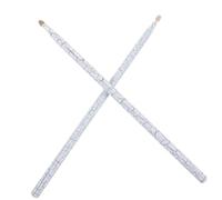 5a Wooden Drumsticks with Oval Wood Tip for Jazz Drumming and Marching Band | Thick Tapered Design for Grip Comfort, Smooth Surface with Crackle Pattern, for Students and Recording