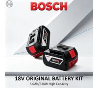 5Ah 18V Bosch battery,stable torque output for heavy bolt tightening on construction scaffolding,work for Bosch impact wrenches 2 PCS 6.0Ah