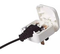 5Amp Fused 2 Pin Euro Plug To UK 3 Pin Mains European Converter Adapter - White