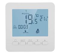 5AThermostat ABS and Plastic Digital Programmable Smart LCD Thermostat for Home Family in 3.39 x 3.39 x 1.14inch