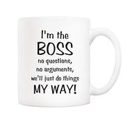 5Aup Bosses Day Funny Boss Office Coffee Mug Christmas Gifts from Co-Worker Colleague, I'm The Boss. We'll Just Do Things My Way Cups 11 Oz, Birthday Present Idea for Male or Female Bosses Coworkers