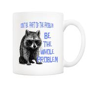 5Aup Funny Possum Coffee Mug Gift - Don’t Be Part of The Problem, Be The Whole Problem Design - Humorous Ideal for Men, Women, Family & Friends - Ideal for Coffee Bar & Kitchenware