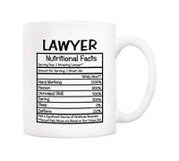 5Aup Gifts Lawyer Nutritional Facts Coffee Mug Christmas Gifts, Funny New Gag Novelty Gift from Friend Co-Worker Colleague for Birthday, 11 Oz Novelty Ceramic Cups