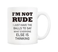 5Aup Not Rude Just Honest Coffee Mug Gifts 11Oz - Bold Office Sarcasm Cup for Coworkers, Dark Humor Truth-Teller Funny Mug
