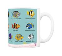 5Aup Ocean Fish Coffee Mug 11Oz - Colorful Tropical Aquarium Gift Cup with Marine Life Design for Aquarium Lovers & Fish Keepers