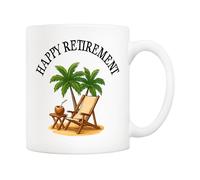 5Aup Retirement Freedom Coffee Mug 11 Oz - Funny Sarcastic ‘No More Problems’ Ceramic Cup for Daily Sips & Celebrations, Perfect Retirement Gift