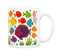 5Aup Scientifically Accurate Coral Reef Mug Gifts 11oz - Funny Tropical Fish, Jellyfish & Angelfish Design - Perfect Aquarist Ideal for Fish Keepers & Marine Biologists