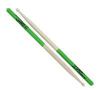5B Maple Drumsticks - Wood Tip - Green DIP, Z5BMDG