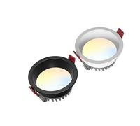 5CCT Switchable Recessed Led Ceiling Lights 110V 220V 5W 9W 12W Spotlight Bedroom Kitchen Indoor Downlight(Quality Driver 110V,TUYA BLE 2700-6500K_Black 12W Hole 115MM)