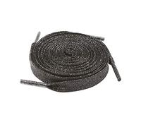 5Chaos Glitter Metallic Sparkle Shoelaces, Sparkly Shiny Shoe Laces for Women Kids Girls Men, Fun Funky Shoestring with Aglets 1 Pair (39 inches (100 cm), Metallic Black)