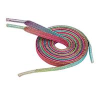 5Chaos No Tie Glitter Rainbow Shoelaces, Sparkle Elastic Shoe Laces, Metallic Tieless Shoestring for Kids Women Girls Men 1 Pair (39 inches (100 cm), Rainbow)