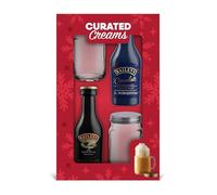 5cl Baileys The Original Irish Cream Liqueur (17% ABV), 5cl Baileys Chocolate Irish Cream Liqueur (15.7% ABV) and 2 Mini Mason Jar Shot Glasses