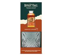 5cl Buffalo Trace Kentucky Straight Bourbon Whiskey (40% ABV) with Embossed Glass Tumbler Gift Set