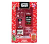 5cl Southern Comfort Original (35% ABV) & 5cl Southern Comfort Black (40% ABV) with 2 Mini Barrel Shot Glasses Gift Set