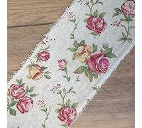5cm/7cm/10cm Frayed Vintage Pink Rose Hessian Burlap Ribbon 1 Metre Cut to Order (10cm Wide)