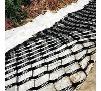 5cm Depth Honeycomb Retaining Wall Mesh for Steep Hills & Slopes, Polyethylene Permeable Grid for Highway Shoulders, 300cm x 400cm (118in x 157in) Dirt Stabilizer.