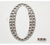 5cm Diamante Self Adhesive Glitter Number Sticker 0