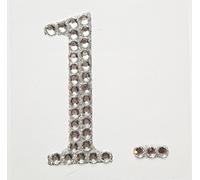 5cm Diamante Self Adhesive Glitter Number Sticker 1