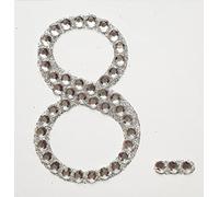 5cm Diamante Self Adhesive Glitter Number Sticker 8