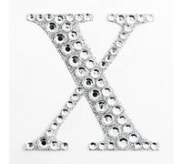 5cm Diamante Self Adhesive Glitter Sticker Letter X