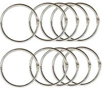 5CM Large Binder Rings 15 Pack 2 Inch 50mm Diameter Book Loose Leaf Binder Rings Key Keychain Rings (50mm-15Pack)