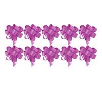5cm Self Tie Pull Bow Ribbons Wrapping Bows - Festive Xmas Present Decorations - 10 Pack (Fuchsia)