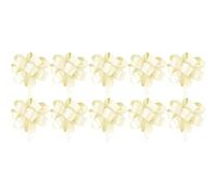 5cm Self Tie Pull Bow Ribbons Wrapping Bows - Festive Xmas Present Decorations - 10 Pack (Ivory)