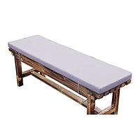 5cm Thick Garden Bench Non-Slip Rectangular Chair Pad with Ties Zippered Sofa for Shoe Change Stool Kitchen & Garden Use (Gray 80 x 50 x 5 cm)