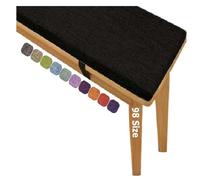5cm Thick Non Slip Outdoor Bench Cushion Foam Seat Pad with Removable Cover 150x50cm Seat Cushion for Garden Bench Comfortable Black Cushion for Patio Seating