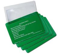 5col Survival Supply Fresnel Lens 4-Pack Credit Card Size Pocket Magnifier & Firestarter