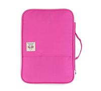 5Colors Functional A4 Document Bags File Folder Portfolio Organizer Computer Notebook Zippered Case(Rose red)