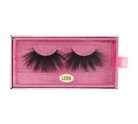 5D 25mm False Eyelashes Fake Eyelashes Fluffy Curling Long Looking Lashes for Daily Use Parties Wedding Dating Shopping 1 Pair (LD08)