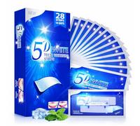 5D Advanced Teeth Whitening Strips Kit - 28 Pcs for 14 Treatments, Enamel-Safe, Non-Sensitive, Easy Home Use, Professional Tooth Whitener for a Brighter Smile