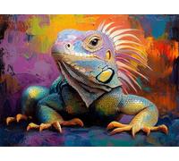 5D Animal Diamond Art Lizard Diamond Painting Kit for Adults Beginners, DIY Full Round Drill Crystal Art kits for Adults, Embroidery Cross Stitch Gem Painting Crafts for Room Decor 35x50 cm Q4-1473