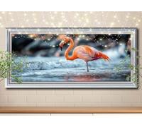 5D Animals,Flamingo Diamond Painting,Full Drill Diamond Art Painting Kit for Adults large 80x200cm,DIY Cross Stitch Rhinestone Arts Picture,Crystal Art Kits for Kids Gifts Home Wall Decoration 59E-838