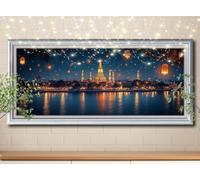 5D Bangkok,Landscape Diamond Painting,Full Drill Diamond Art Painting Kit for Adults large 40x80cm,DIY Cross Stitch Rhinestone Arts Picture,Crystal Art Kits for Kids Gifts Home Decoration 58Y-4849