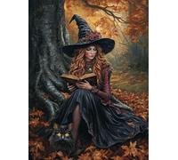 5D Beautiful Witch Diamond Art 12x16 Inch Full Square Drill Kits for Adults and Crafts for Gifts and Home Wall Decor 701