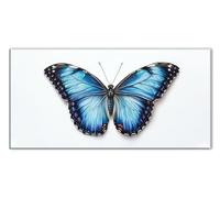 5D Blue Butterfly Diamond Art Kits Adults, Full Drill Crystal Rhinestones Embroidery Craft Set, Cross Stitch Kits for Adults Beginner, Gems Art Diamond Painting for Room Decor Gift 28x56in J26-9717