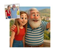 5D Custom Cartoon Diamond Painting for Adults, DIY Full Drill Diamond Art Kits, Beginner Craft Kit for Home Wall Decoration(19.6x27.6inch/50x70cm)