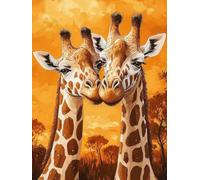 5D Diamond Art Animal, DIY Diamond Painting Kits for Adults, Round Full Drill Giraffe Dimond Art, Crystal Arts and Crafts for Adults Beginners Canvas Wall Arts for Room Decor Gifts 20 x 28 Inch O4-595