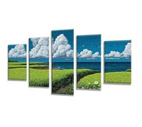 5D Diamond Art Blue Sky Sea Diamond Painting Kits for Adults 5 Pack, DIY Crystal Art Cross Stitch Diamonds Pictures for Kids, Hobbies for Adults Women Mosaic Kit, Home Decor 100x60cm/40x24in q-567
